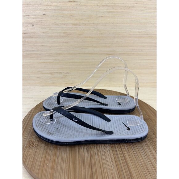 Nike Solarsoft Thong 2 Flip Flop Black Gray Sandals Womens Size 6 - Picture 3 of 9
